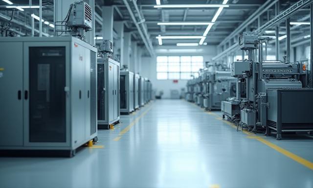 Clean industrial machinery and floor